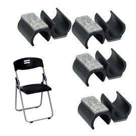 Pack of 8 Chair Glides for Cantilever Chair Felt Pads for Chairs 24-25mm Diameter Furniture Glides Protect Tiles and Wooden Floors, Reduce Noise and Increase Stability