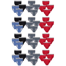 BILLIONHATS 48 Pieces of Boys Cotton Wholesale Underwear Briefs, White Underpants Children, Assorted Sizes S-XL, Charity Donation