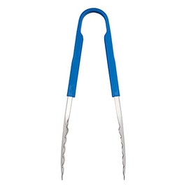 Dexter-Russell (91509) - 9 1/2" Heavy Duty Utility Tong with Stainless Steel Tips and a Cool Blue® Silicone High Heat Handle