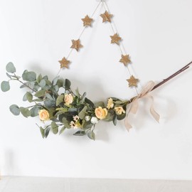 4 Pack Star Garland Recycled Books Vintage Pages Garland Newspaper Bunting Party Holiday Christmas Strand String Banner Wedding Decorate(Vintage)