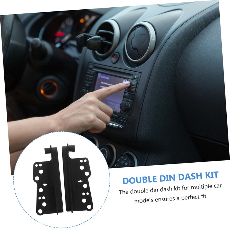 CHILDWEET 2pcs Double Din Dash Mounting Trim Bezel Kit for