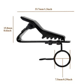 Luwigs 3pcs Lavalier Microphone Metal Tie Clips with 3pcs Lapel Mic Windscreen Foam Covers, Lapel Microphone Replacement Kit, Metal Lapel Mic Clips Sponge Cover Kit (6 Pack, 7.5mm)