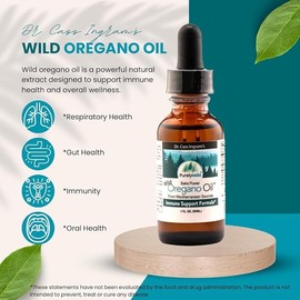 PURELY WILD Dr. Cass Ingram's Extra Power Oregano Oil from Mediterranean Sources - Extra Strength Immune Support Formula Oil of Oregano - Non GMO Wild, 432 Total Servings - 1 fl oz