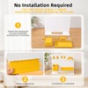 HOHOLEU Metal Desk Pegboard Organizer, No Drill Modular Storage Kit