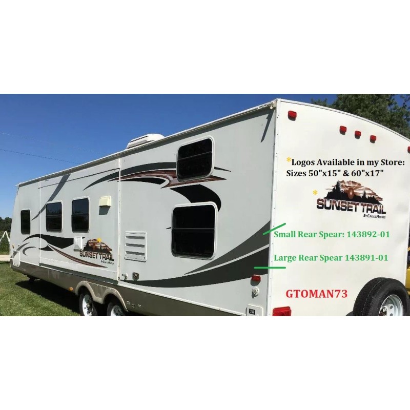 Crossroads 4Pc CROSSROADS RV 2010 SUNSET TRAIL REAR SPEAR DECALS