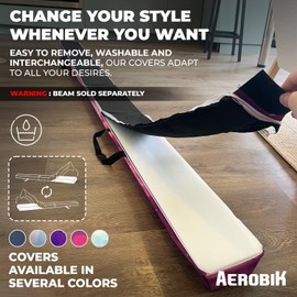 Aerobik | Balance Beam Cover Kids Galaxy 240x10x6 cm | Replacement Washable Cover with U Zip | Compatible with Beam with Removable Cover | Gymnastics Equipment Kids | Original Corner