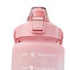 2L 67oz Water Bottle with Motivational Time Marker with Straw