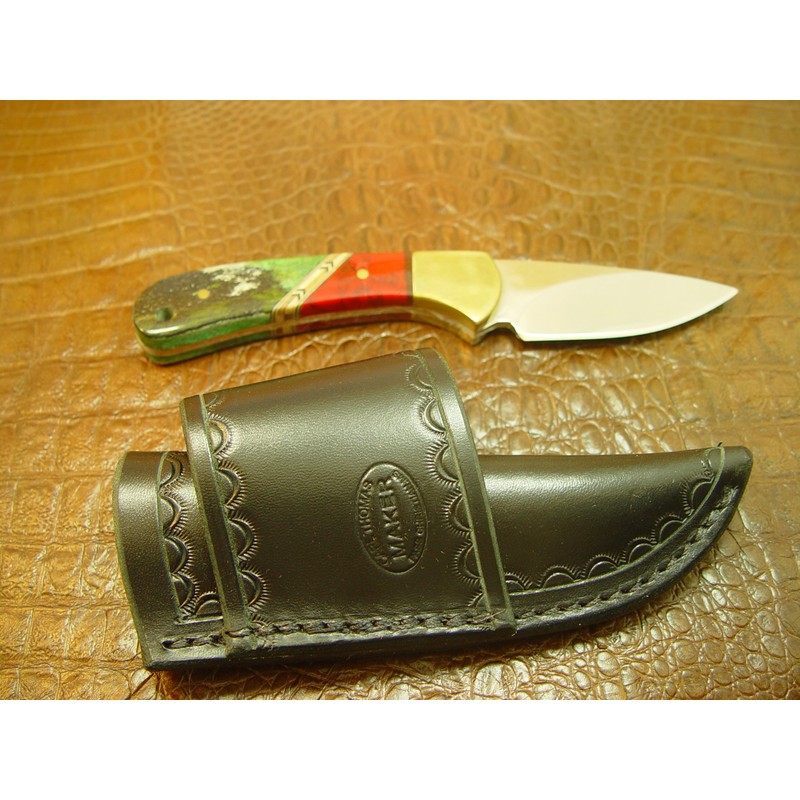 Cross Draw Premium Leather Knife Sheath for Buck 113, 6.4"