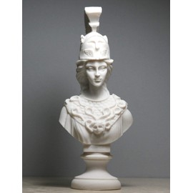Athena Minerva Bust Greek Roman Goddess Statue Handmade Sculpture Head 19.8cm