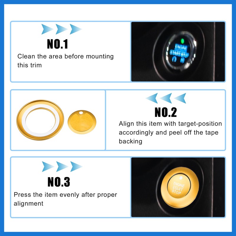 VekAuto Push to Start/Stop Button Cover Trim for Ford Explorer