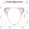 GAFATORY Glitter Headbands for Girls Cat Ears Headband Rainbow Cat