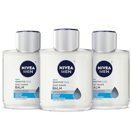 NIVEA MEN Sensitive Cooling Post Shave Balm, 3.3 oz Bottle (Pack of 3)