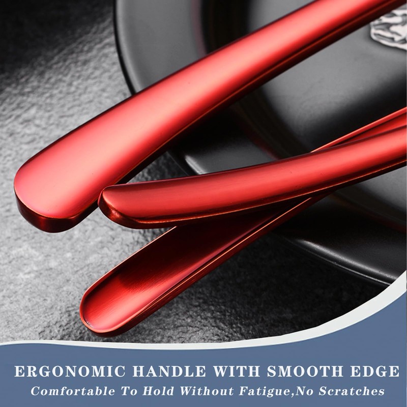 Caliamary 24 Pieces Silverware Set, Stainless Steel Flatware Set with