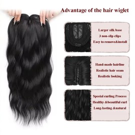 20 inch Synthetic Wavy Hair Topper for Women, 7"x7" Base, Thinning Hair (27/613, 20 INCH)