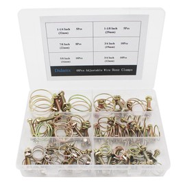 Didamx 48pcs 1/2 Inch - 1-1/4 Inch Adjustable Steel Double Wire Hose Clamps