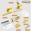 Probrico 5 Pack| Gold Door Handles Passage Door Levers, Heavy