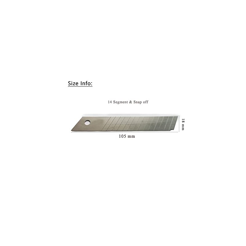 Box Cutter 18mm Snap Off Replacement Sharp Blades 10 Pcs