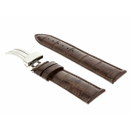 Ewatchparts 20mm Leather Watch Band Strap Deployment Clasp Compatible With Certina Ds Podium Watch Light Brown