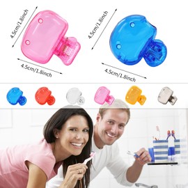 MVVM 8 Pack Tooth Brush Cover Cap, Portable Electric Toothbrush Cover Clip-On Plastic Toothbrush Protector Plastic Clip for Household Travel Camping Bathroom School(Multiple Colors)
