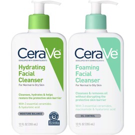 CeraVe Foaming Facial and Hydrating Cleanser, 24 Fluid Ounce                                                                                          
