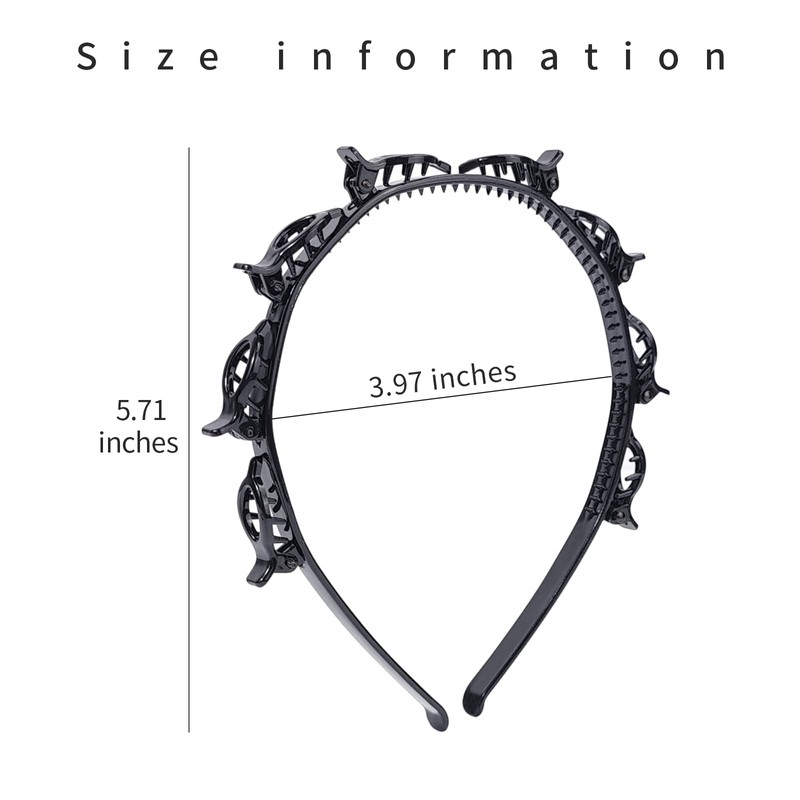 HFZRZFH Professional 2-Pack Weave Bangs Headband Set for Women -