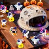 tmlfep 24Pcs Halloween Light Up Rings,Halloween Space Party Decorations Supplies