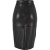 Urban Classics Women's Synthetic Leather Pencil Skirt, black