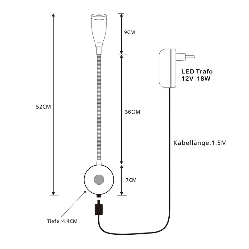 VBLED© Premium LED Wall, Bed and Reading Lamp 4 W