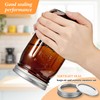 4 Pcs Amber Glass Mason Jars Set (2 x 16oz