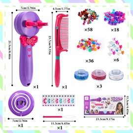 Automatic Hair Braider, Hair Braiding Machine Girls, Hair Braiding Machine, DIY Hair Decoration Set with 3 Braiding Styles, Braiding Aid Hair, Creative Hair Decorations for Children