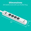 KMC 4-Outlet Surge Protector Power Strip, 1 USB-A & 1