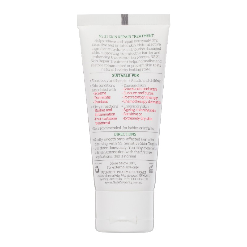 Plunkett's NUTRI SYNERGY 21 NS 21 Skin Repair Treatment Tube