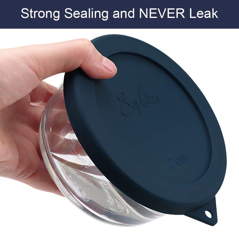 Sophico 2 Cup Round Silicone Storage Cover Lids Replacement for