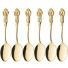 Takakuwa Metal Rune Gold Teaspoon, Set of 6 519439