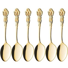 Takakuwa Metal Rune Gold Teaspoon, Set of 6 519439
