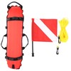 Torpedo Buoy Keep Diving Inflation with Collapsible Flag and Rope