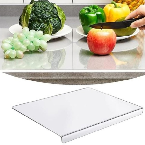EMME HOUSE Acrylic Cutting Board With Counter Lip For Kitchen