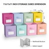 11 Inch Cube Storage Bin with Label Window, 8 Pack