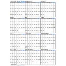 JJH Planners - Laminated - 24" X 17" Medium Monday Start Week 2026 Wall Calendar - Vertical 12 Month Yearly Annual Planner (26Mv-24x17)