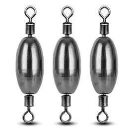 AMYSPORTS Bukkomi Medium Weight Fishing Cushion Rig Texas Sinker Fishing with Jujube Tulls Fishing Shackle Fishing Egging Root Fish Rockfish #4 (7.2g) 10pcs