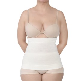 BODYPERFECT Kidney Warmer Men and Women, Heat Belt, Back Warmer, Kidney Belt, Kidney Protection, Thermal Strap, Body Warmer Made of Wool, White