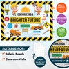 Decorably 81 Pcs Cutouts Construction Bulletin Board Decorations Set with