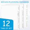 10 Pack 12 Tabs Estate Planning Index Tab Dividers Estate