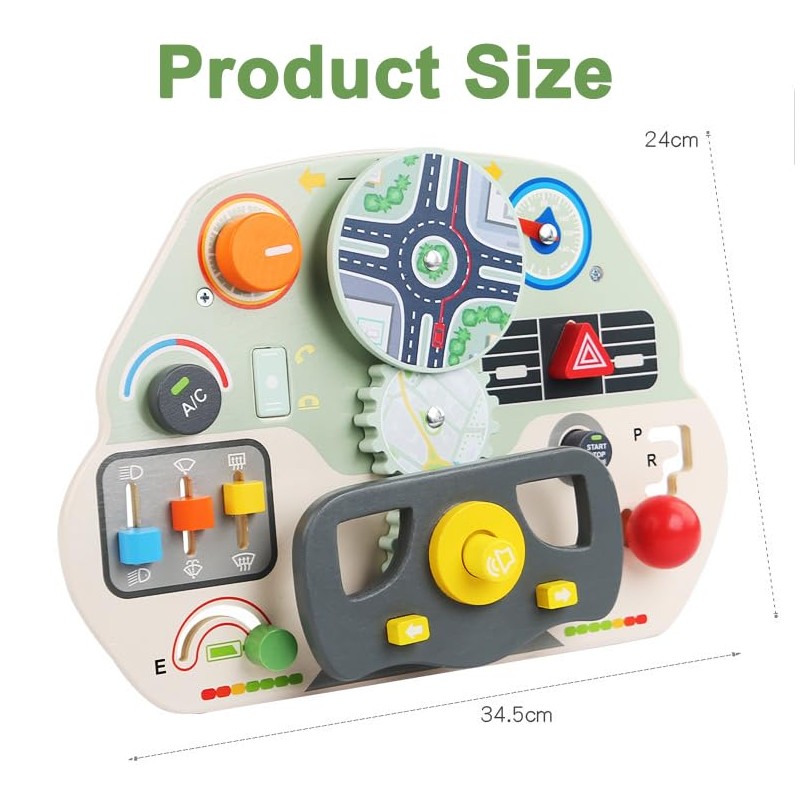 wooden busy board for kids