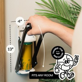 Can Crushers - Wall Mounted Aluminum Can Smasher - Ideal for Garbage Can and Recycling Bin - Outdoor Bar Accessories Must-Have - Home Improvement Essential - Efficient Can Crusher by Strawn (Beige)