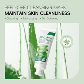 Mascarilla Facial Peel-Off De Aloe Vera Mascarilla Hidratante Con Vitamina C Suaviza Los Poros Limpia Controla La Grasa Y Mejora La Elasticidad De La Piel Para El Cuidado Diario
