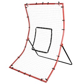 Franklin Sports Baseball Rebounder Net - Baseball + Softball Pitchback Net + Pitching Target - All Angle Bounce Back Net - Return Fielding Trainer - 44", Red