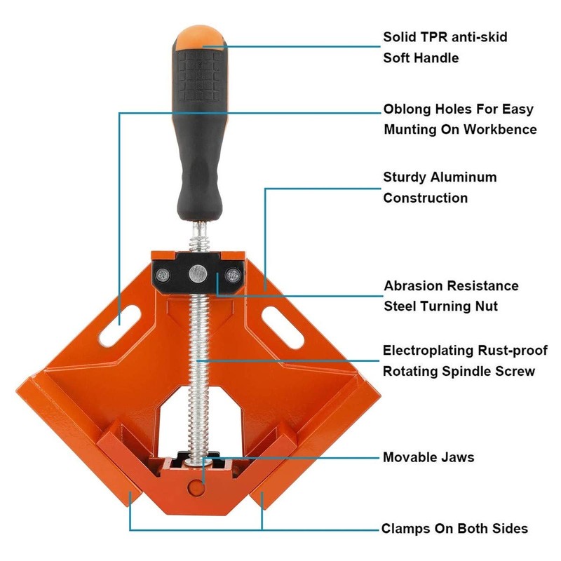 Right Angle Corner CLAMP 90 DEG VICE Grip Welding Wood