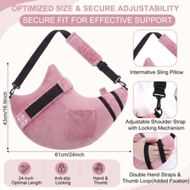 Post Shoulder Surgery Pillow for Sleeping, Pink