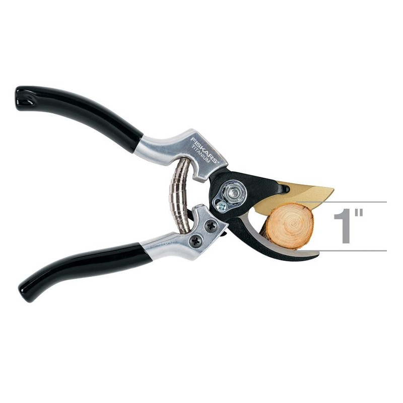 Fiskars Titanium Pro 1-inch Bypass Pruner (398402-5001)